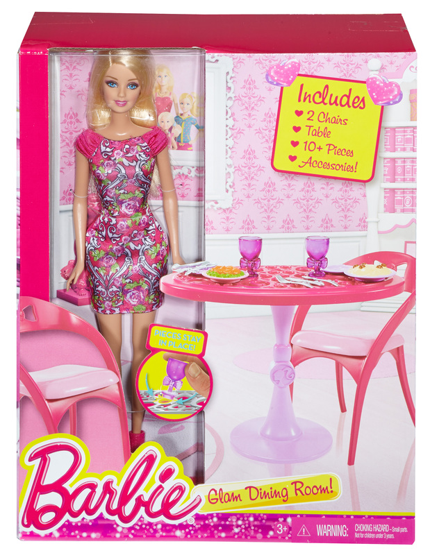 Barbie Doll And Dining Room Set